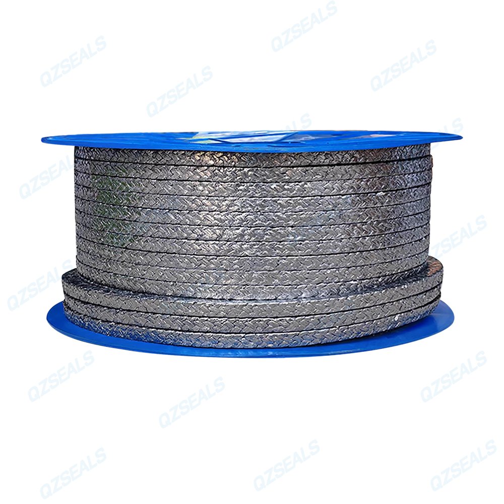 graphite gland packing rope high temperature high pressure nickel wire reinforced pump valve sealing material-QZSEALS
