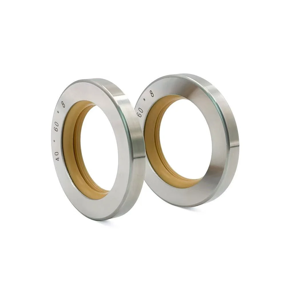 Stainless steel double lips PTFE oil seals for screw air compressor shaft sealing-QZSEALS
