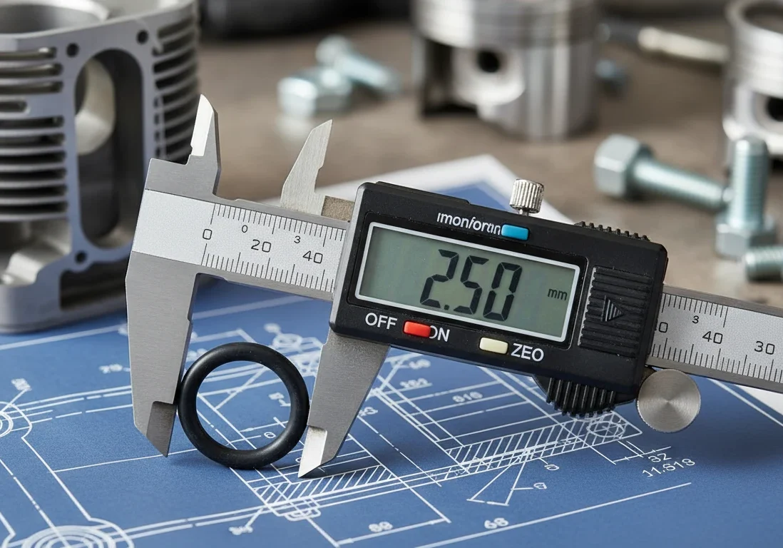 How to select the right size seal measuring O-ring caliper