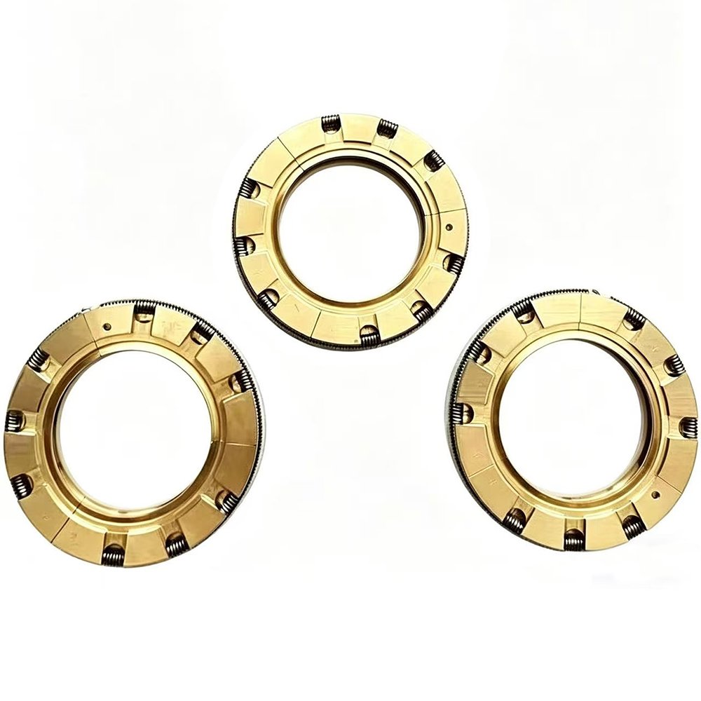 Metal oil scraper rings for compressor piston rod, brass bronze metal oil scraper ring with garter spring QZSEALS