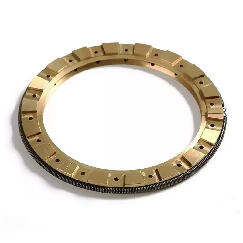Metal oil scraper rings for compressor piston rod, brass bronze metal oil scraper ring with garter spring QZSEALS