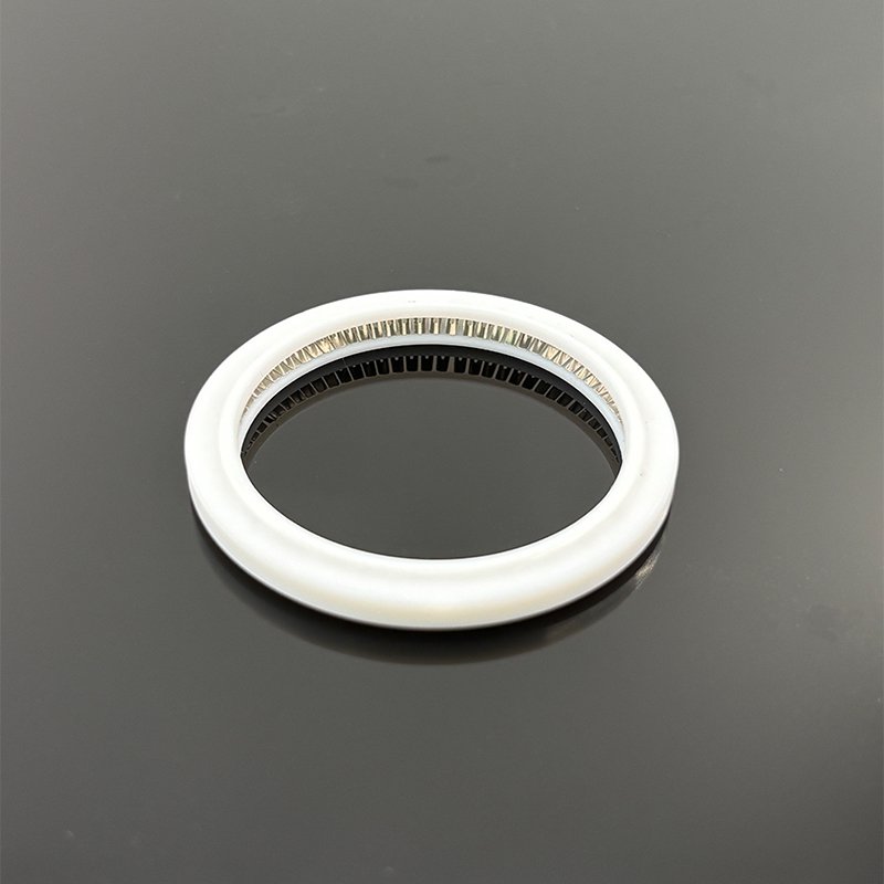 PTFE spring energized seals for dispensing machine chemical resistance and low friction